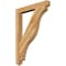Ekena Millwork Funston Arts & Crafts Rough Sawn Bracket, Western Red Cedar, 4"W x 34"D x 46"H BKT04X34X46FST03RWR - alternate 1